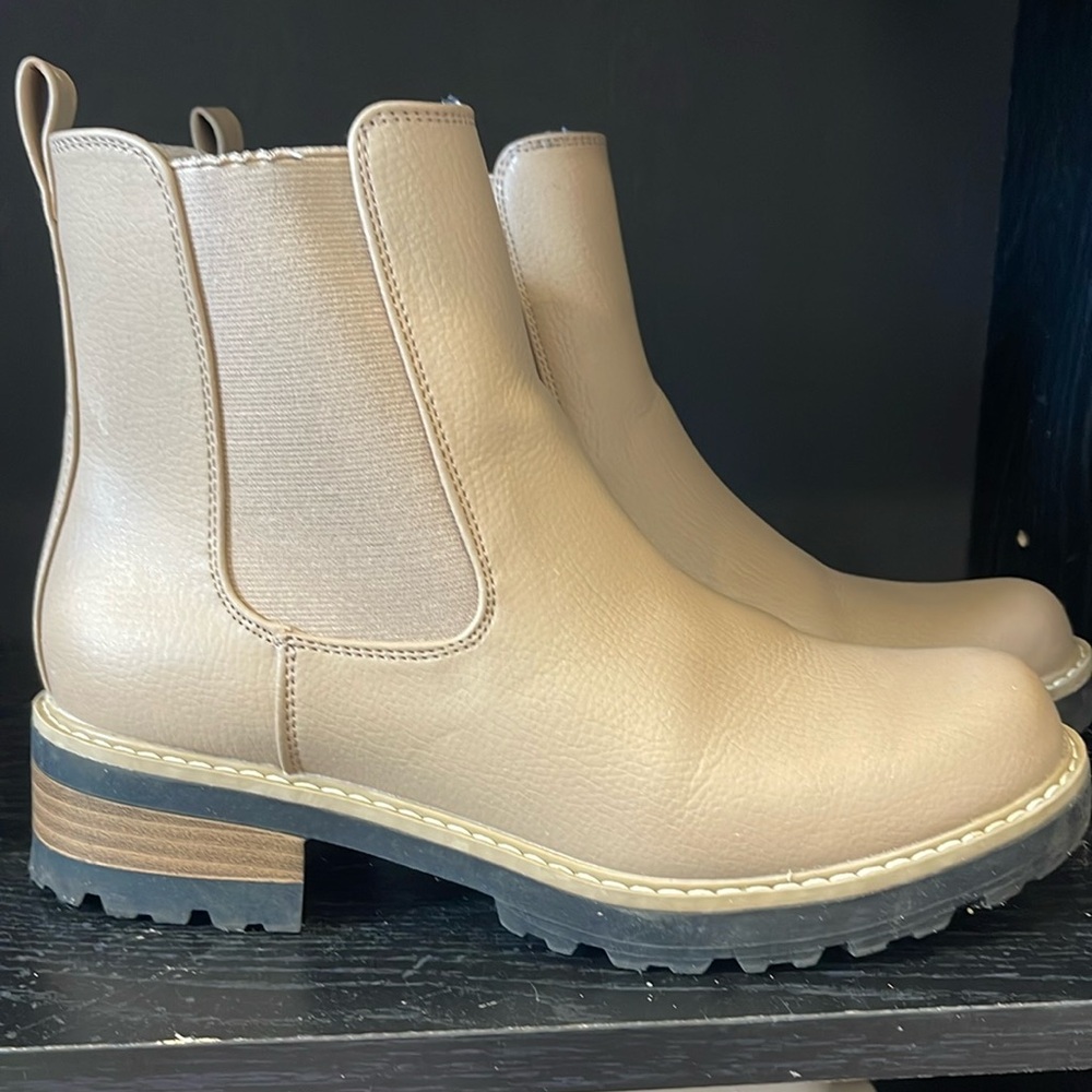 Tan ankle boots